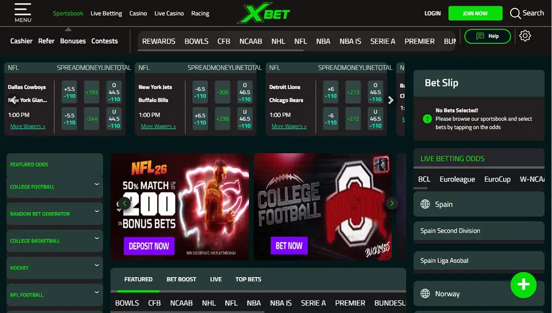 XBet website